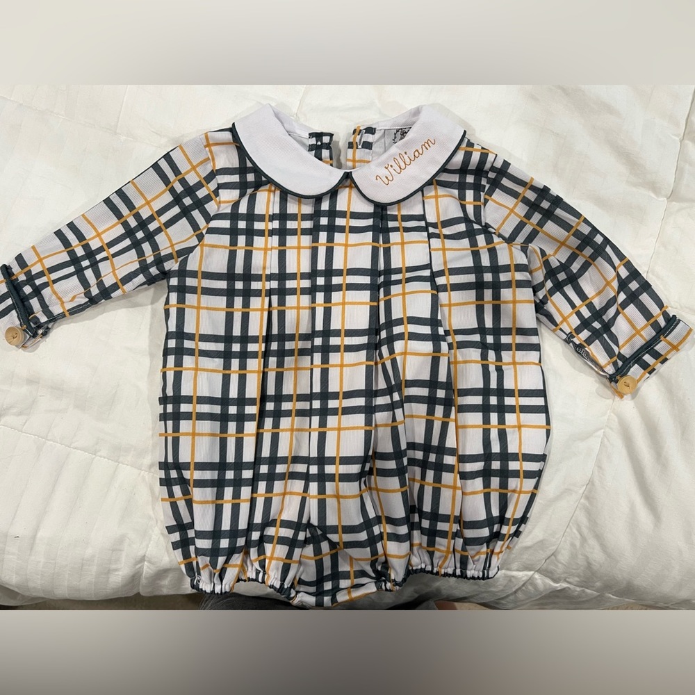 “William” Long sleeve Bubble green and gold